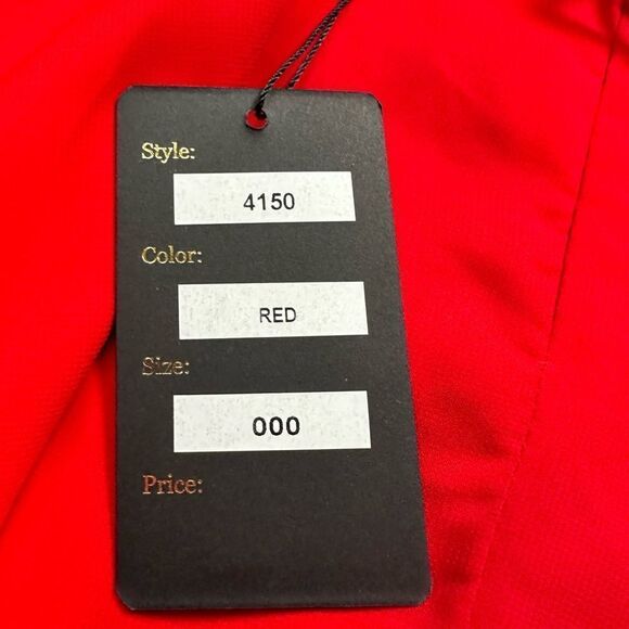 NWT Lucci Lu Women’s Teens RED Mini Chiffon Spaghetti Strap Dress - Size 000 - Picture 4 of 11